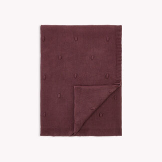 Petit Lem Couverture en tricot Aubergine