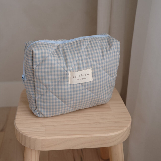 Dans le sac Pochette matelassée Mama Blue Gingham