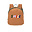 Lassig Petit sac à dos en corduroy Caramel Smile