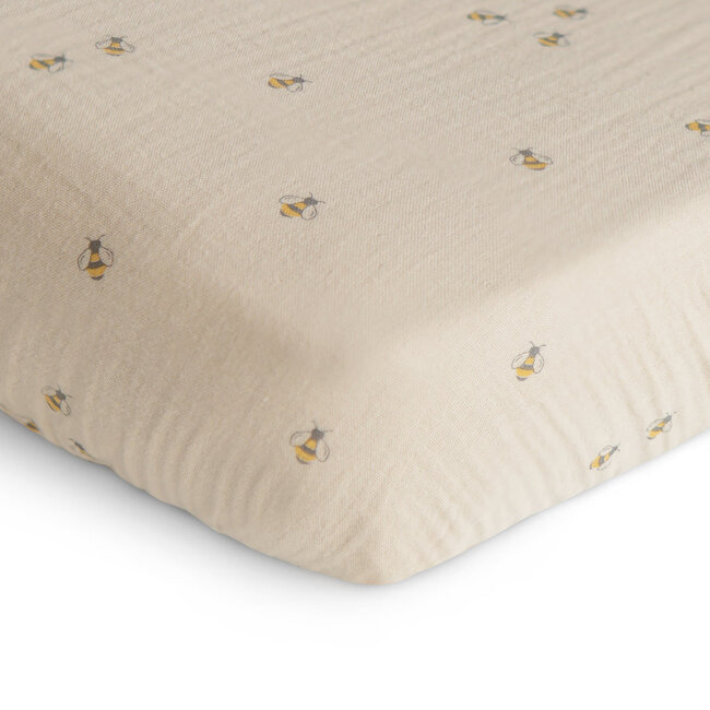 Mushie Drap contour de bassinette en mousseline Bee