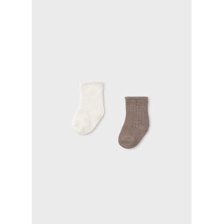 Mayoral Chaussettes pour bébé Ensemble de 2 Tiramisu