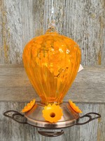 Glass Oriole Feeder with Copper Plated Base