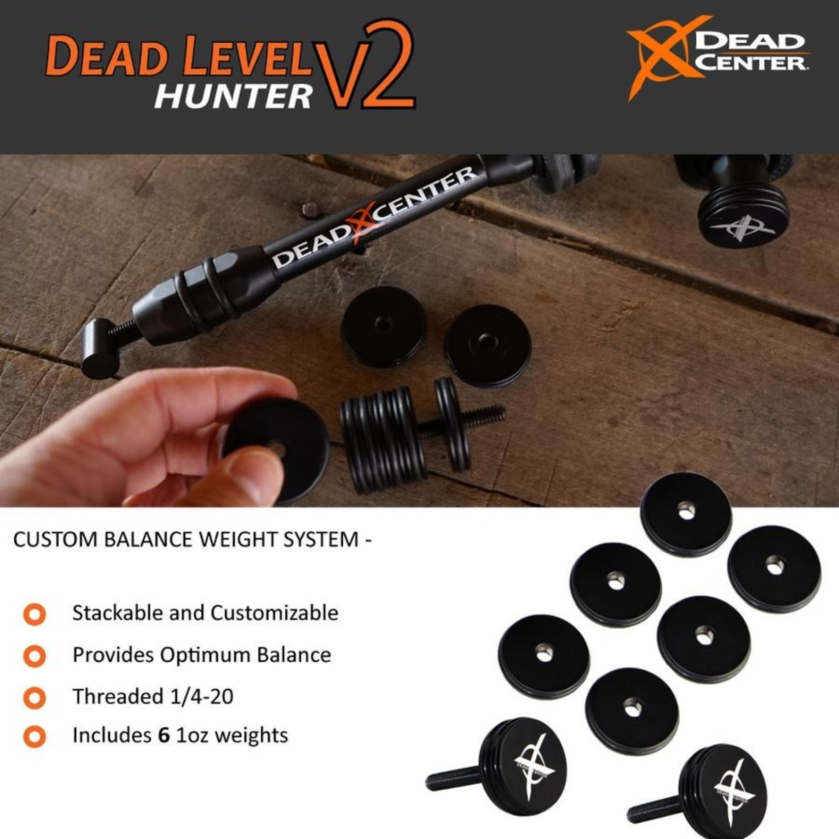 Dead Center Dead Level Hunter V2 - 10" & 8" -  Noir