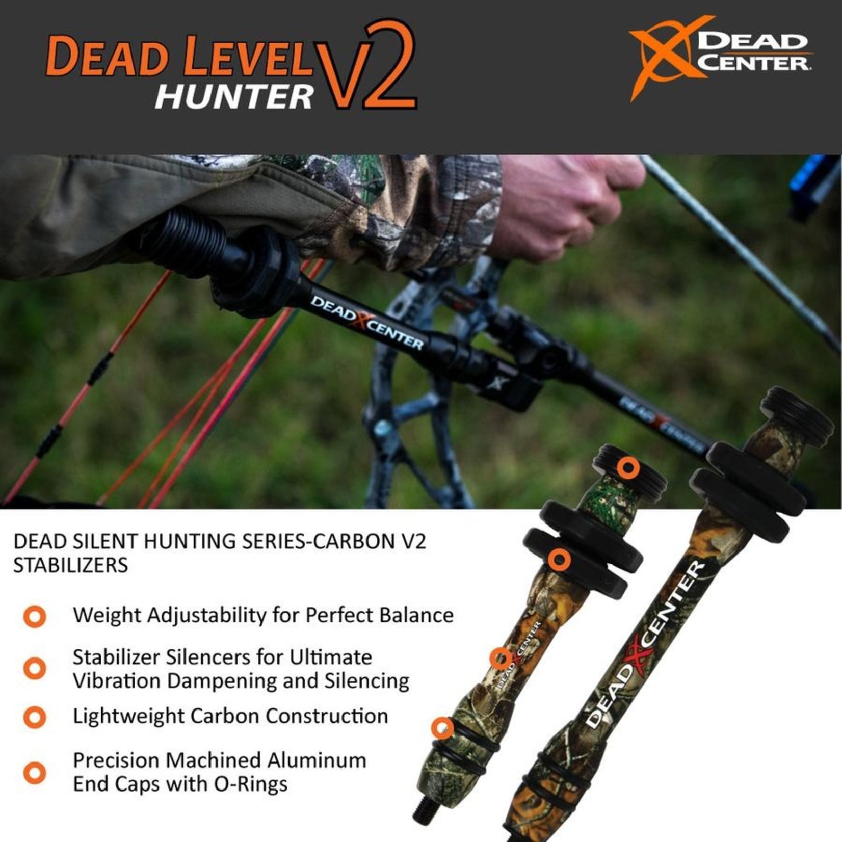 Dead Center Dead Level Hunter V2 - 10'' & 8'' -  Black