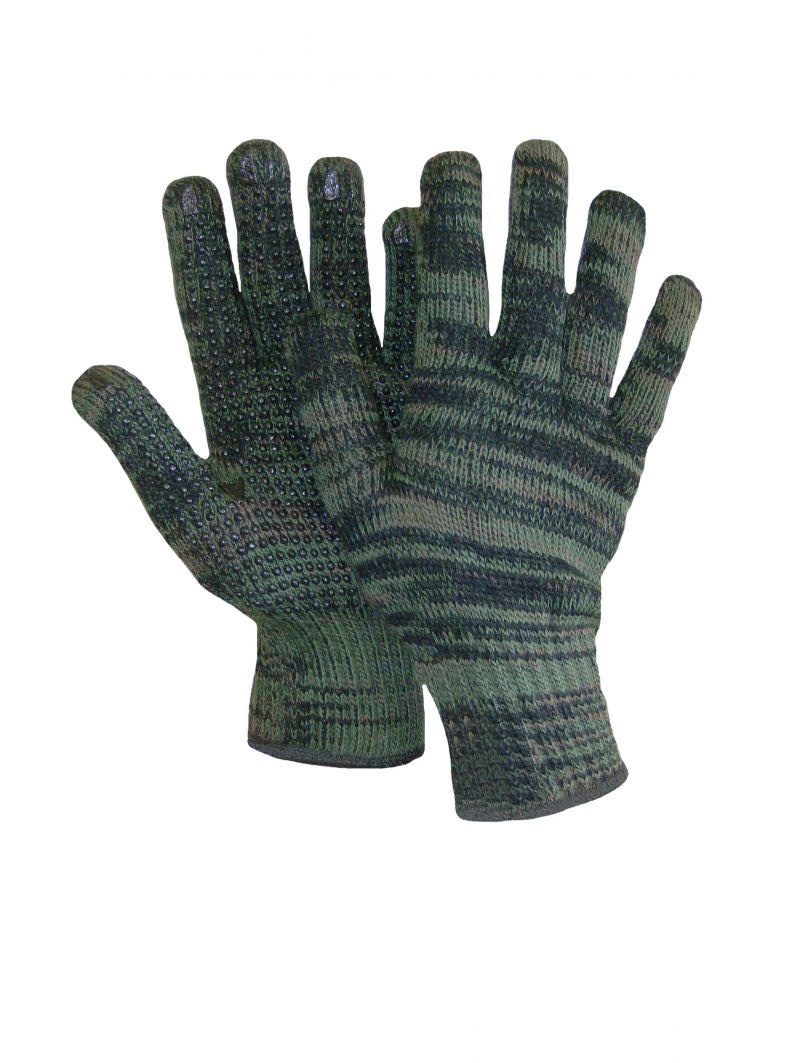 Knit Camo Gloves with PVC Dots Boutique l'Archerot