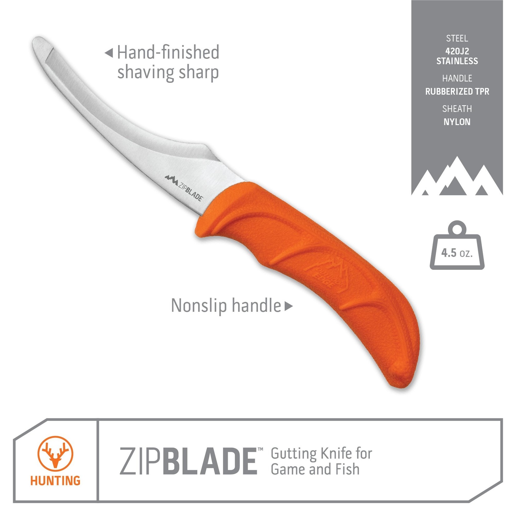 Outdoor Edge Couteau d'éviscération Outdoor Edge ZIP BLADE