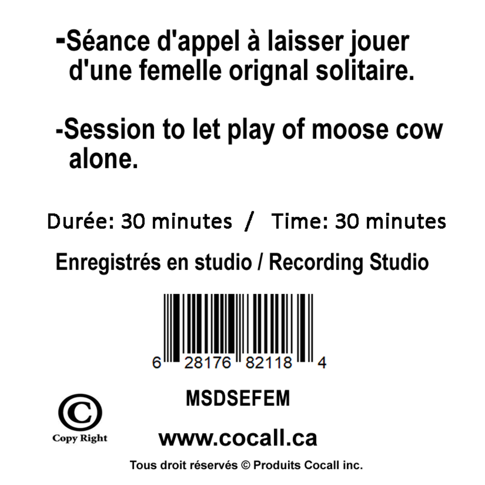 Cocall Female moose card