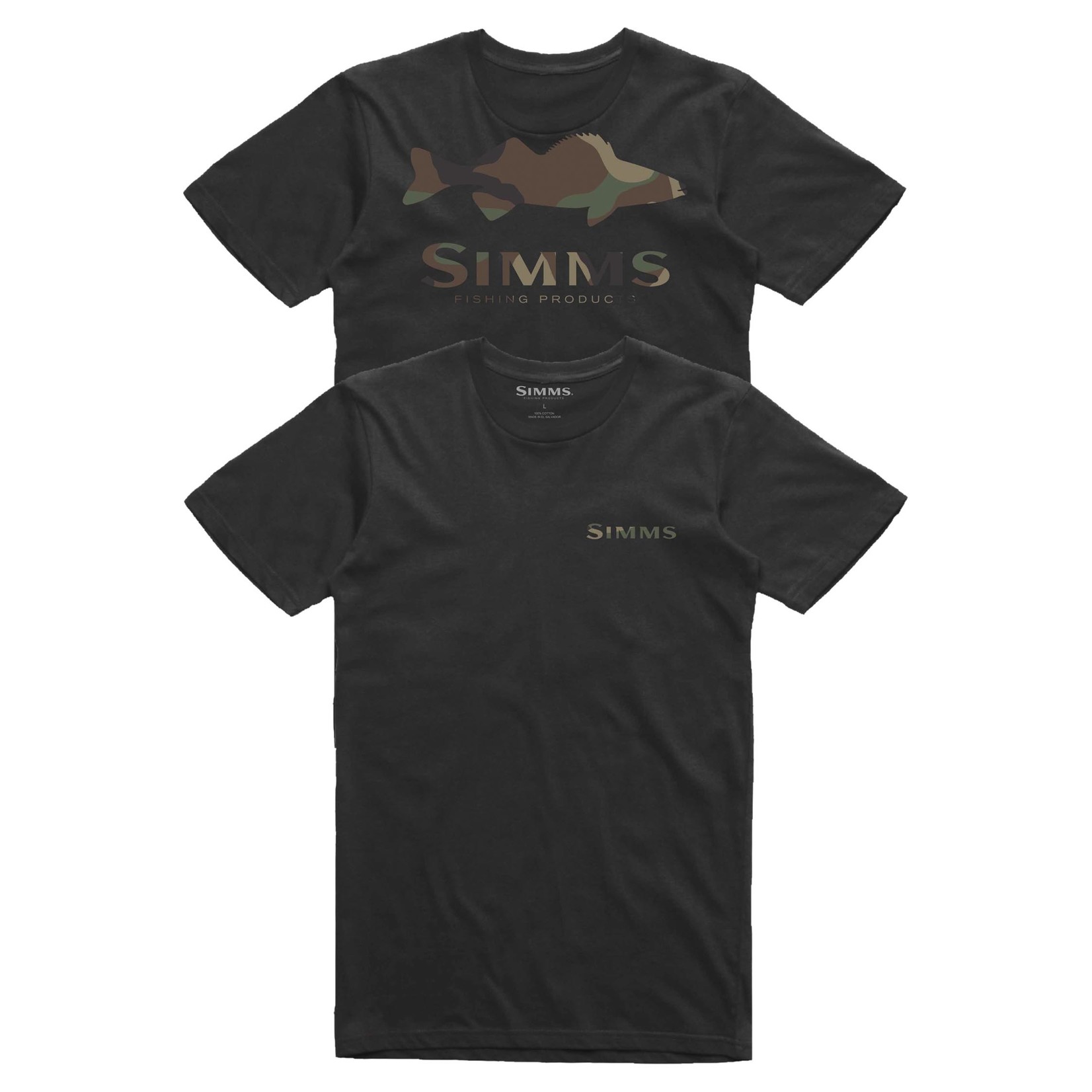 Simms M's Walleye Logo T-Shirt - Black