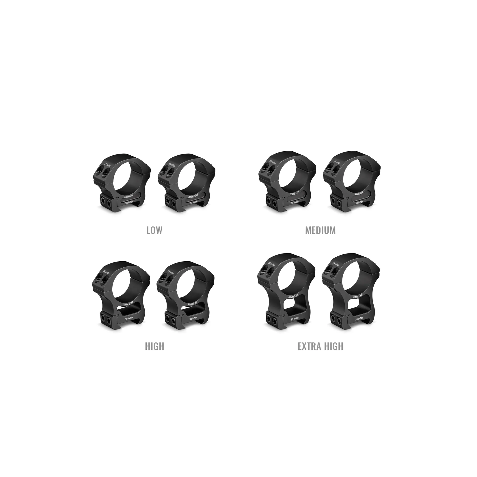 Vortex Vortex Pro Rings 30mm High - PR30-H