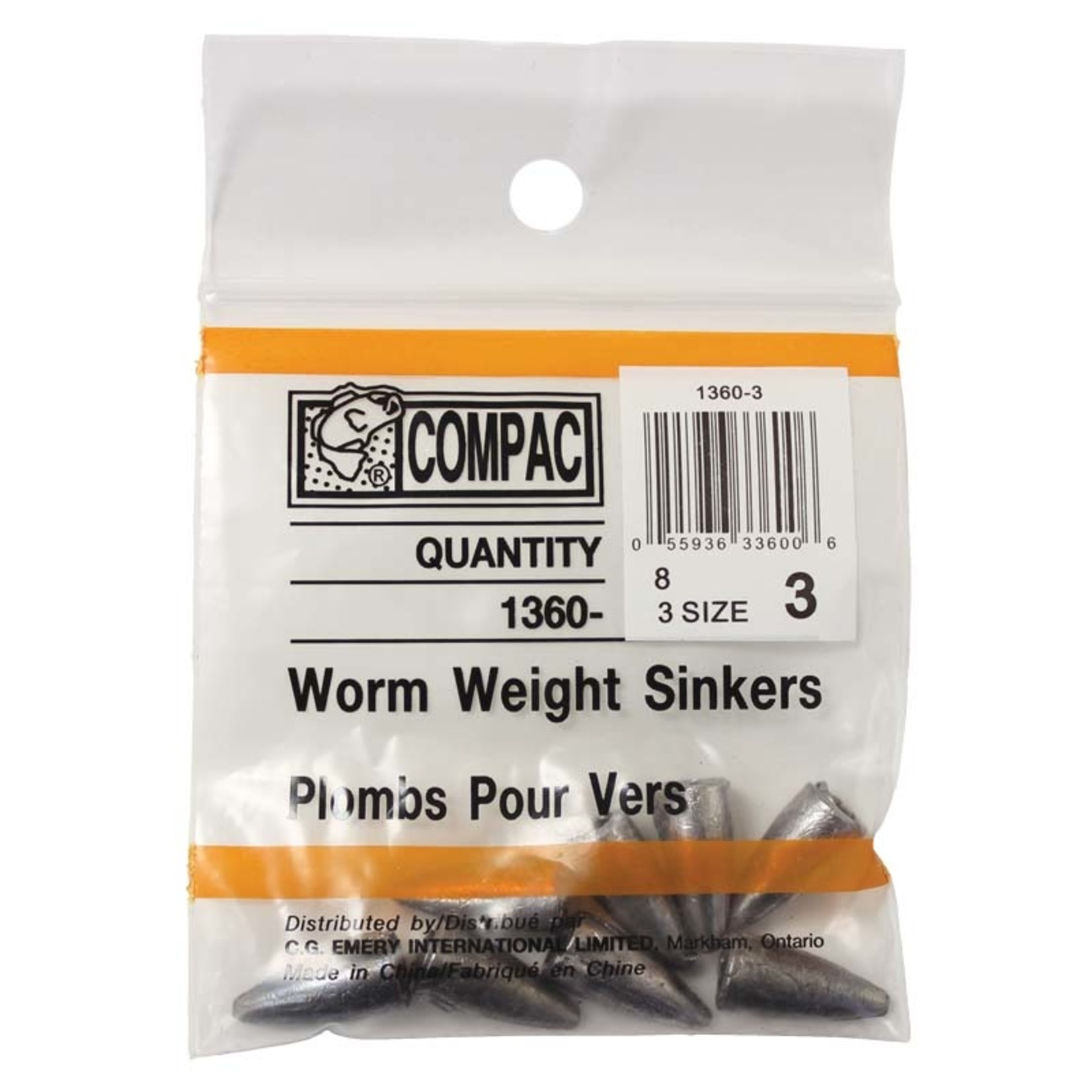 Compac Compac Worm Weight Sinkers