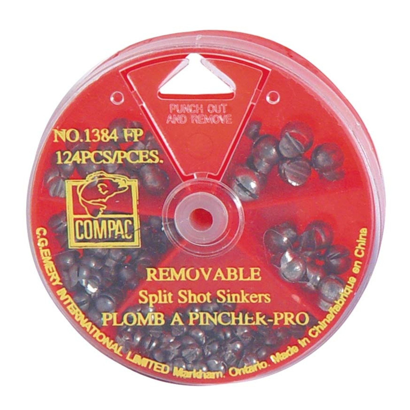 Compac Rem. Split Shot SINKERS-124/DIAL