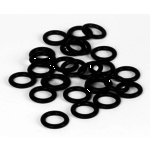 X Zone Lures X-Zone Lures Wacky O-Ring Black 25Pk