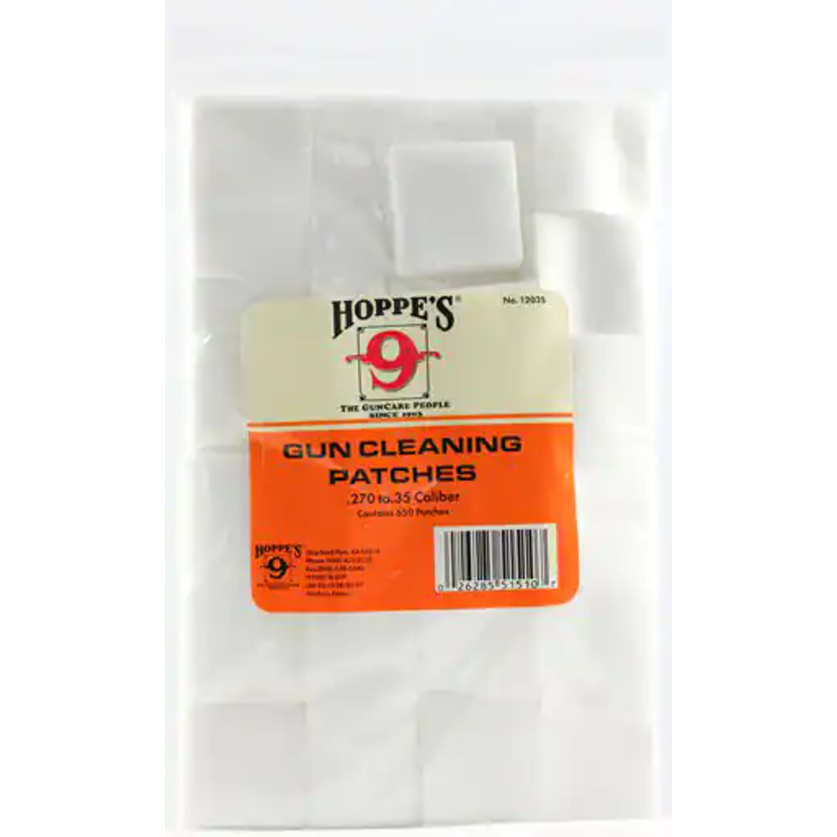 Patchs de nettoyage en vrac 270-35 Cal 650/sac