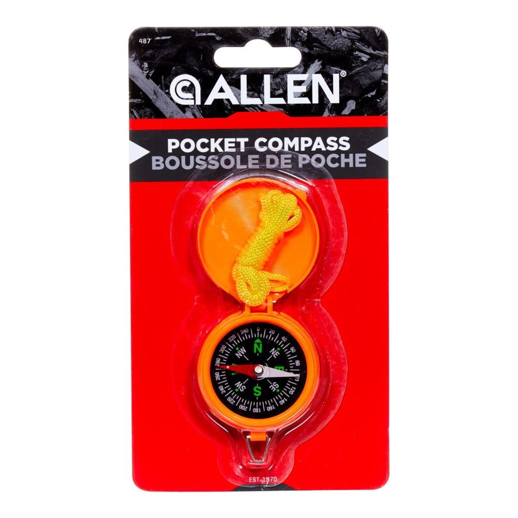 Allen Compass-Pocket with lid, orange