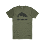 Simms M's Wood Trout Fill T-Shirt - Military Heather