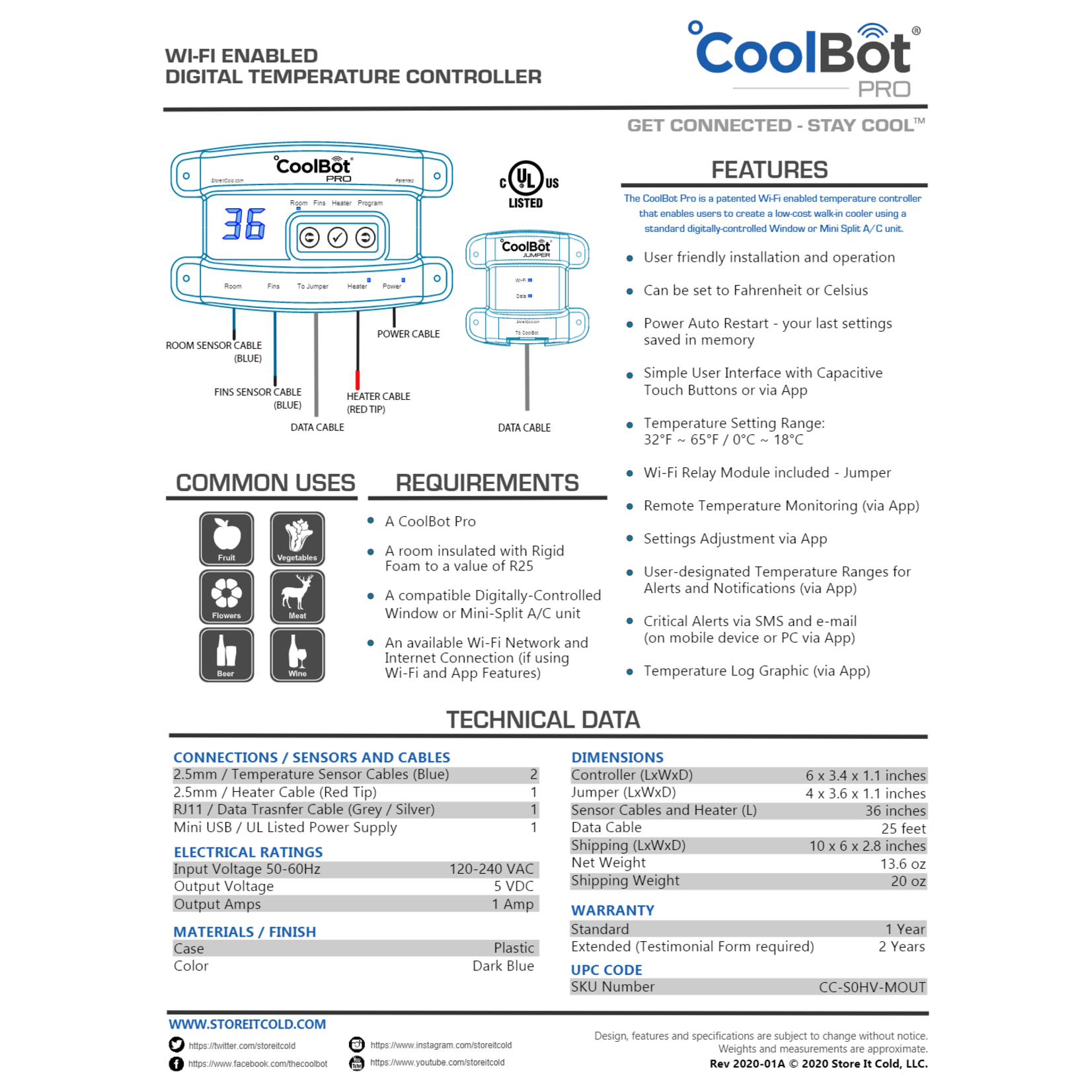 CoolBot Coolbot Pro Pour Chambre Froide Avec Wifi