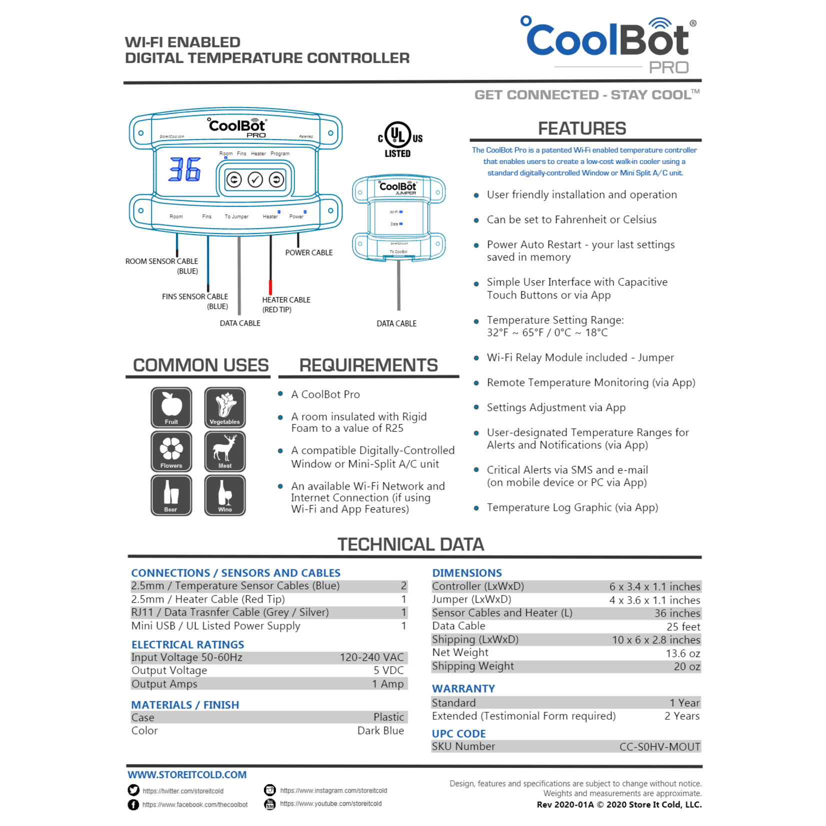 CoolBot Contrôleur De Chambre Froide Coolbot