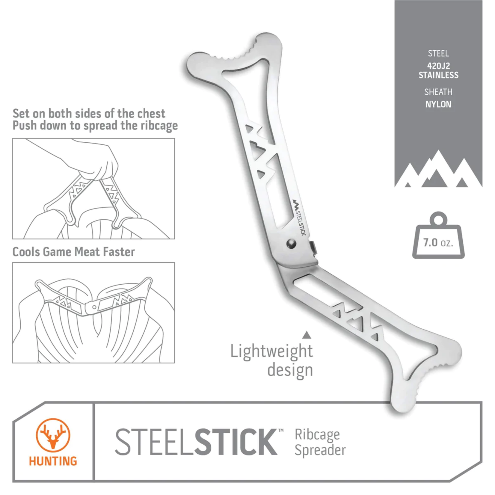 Outdoor Edge Écarteur de Thorax Outdoor Edge  STEEL STICK
