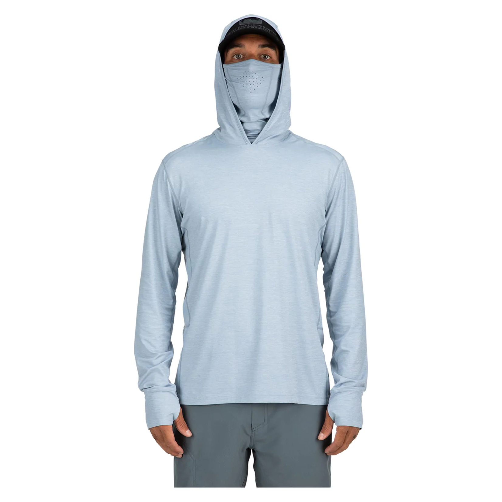 Simms Men's Solarflex Guide Cooling Hoody - Steel Blue,XL