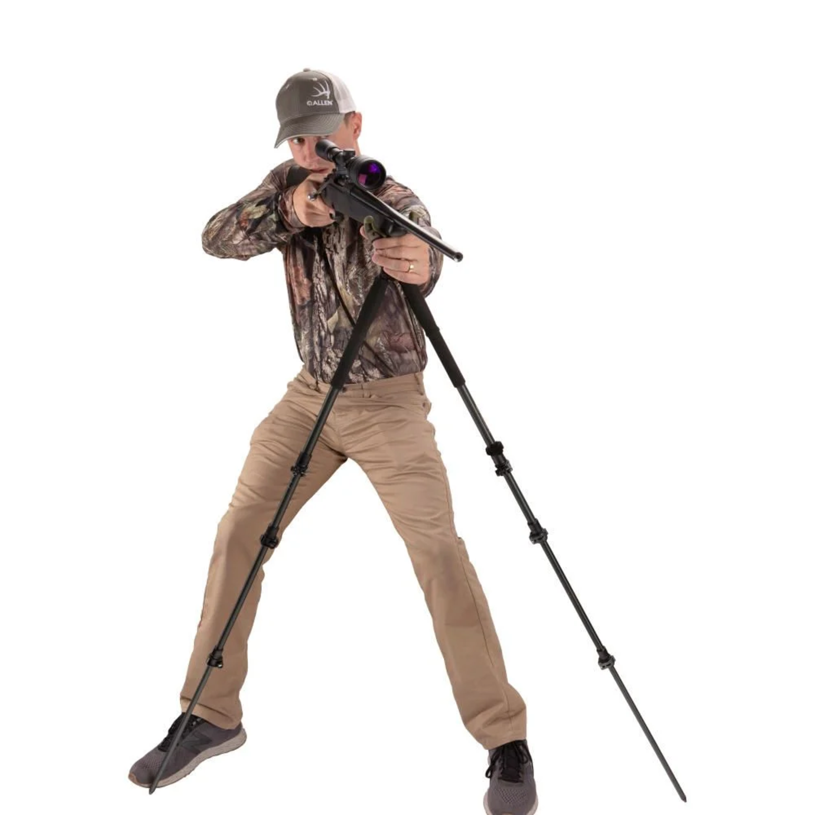 Allen AXIAL SHOOTING STICK-BIPOD 61IN, OLIVE