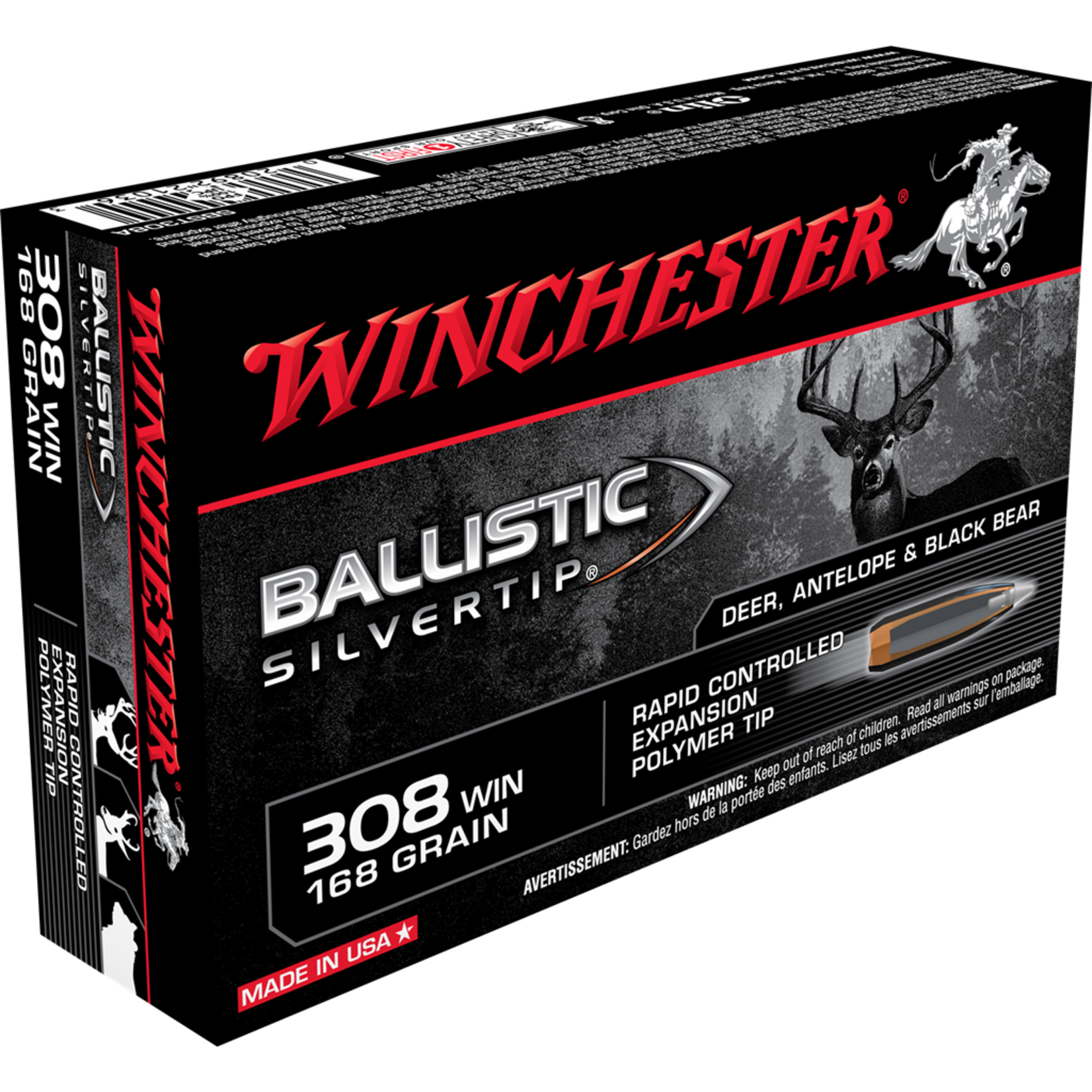 Winchester 308 WIN 168GR BALLISTIC SILVERTIP