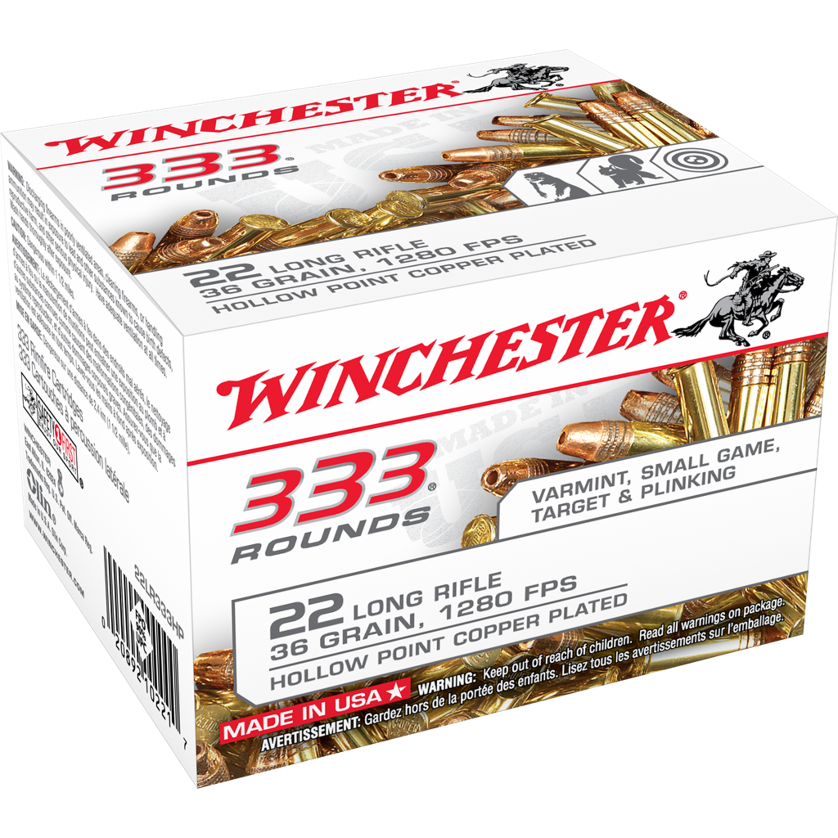Winchester Winchester 333 Pack 22Lr 36Gr Copper Plated Hp Ammo