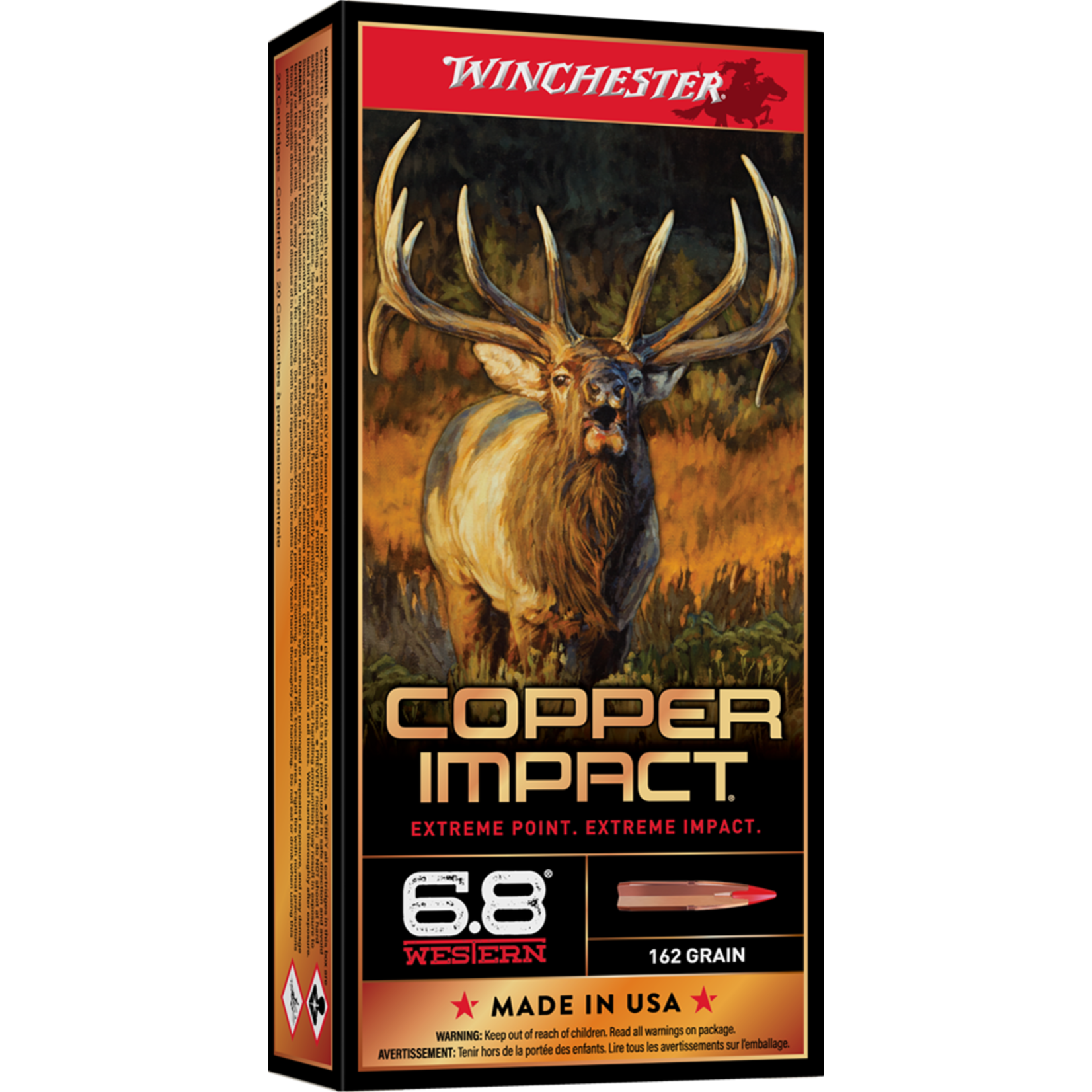 Winchester WIN 6.8 WESTERN Copper Impact 162gr (20/Box)