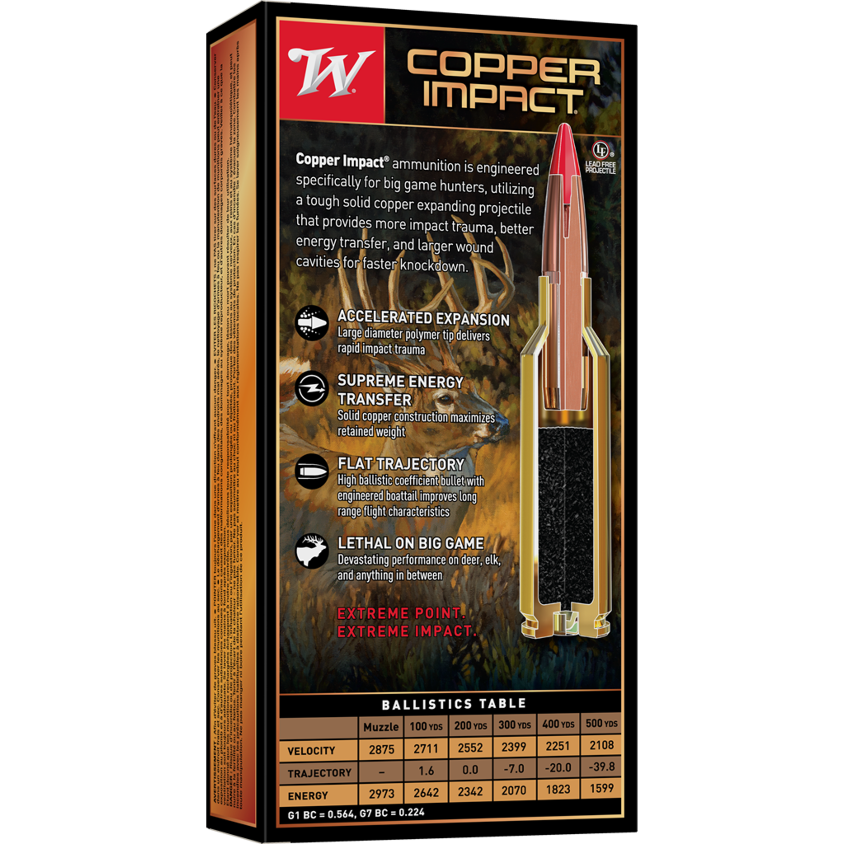 Winchester WIN 6.8 WESTERN Copper Impact 162gr (20/Box)