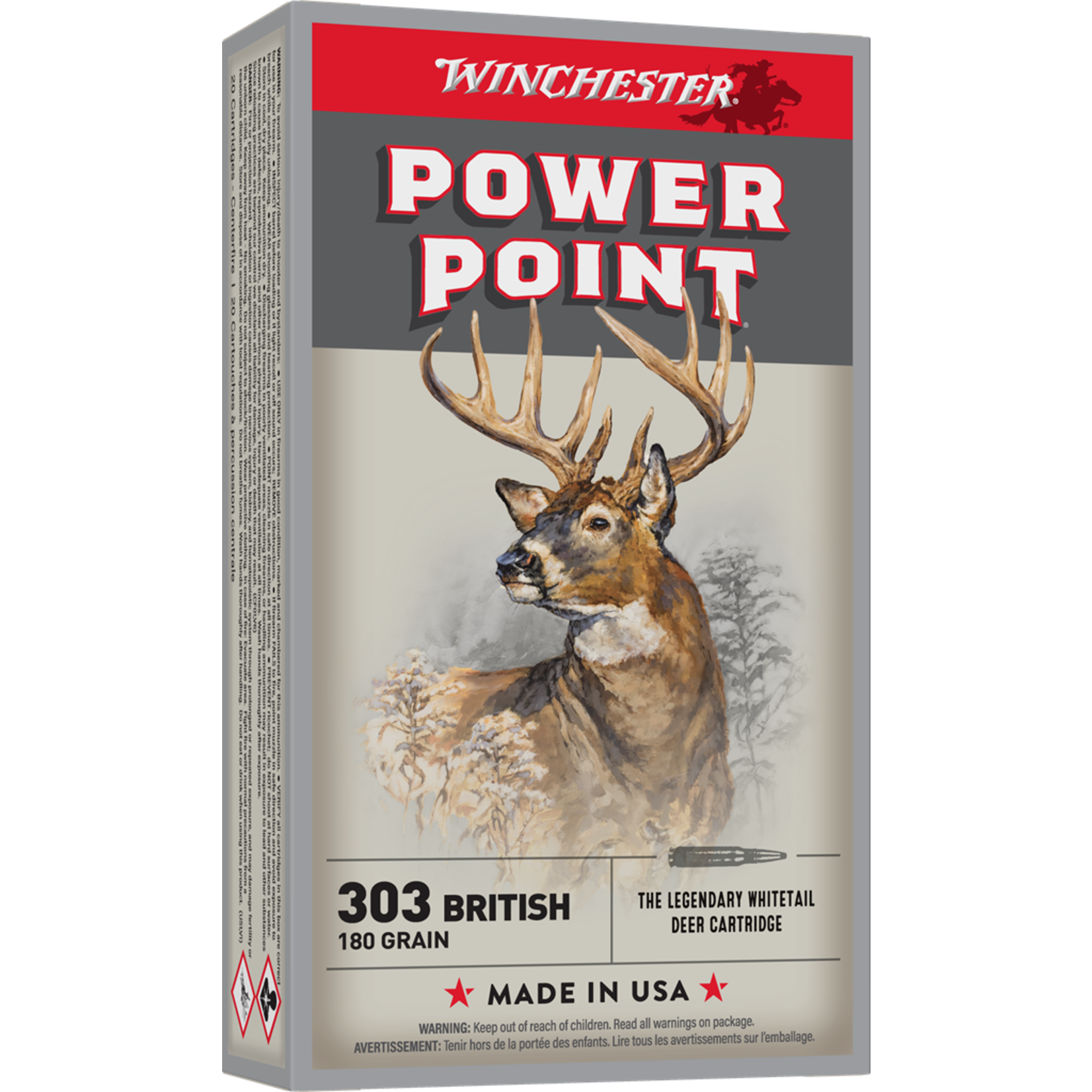 Winchester WIN 303 BRITISH Power-Point 180gr (20/Box)