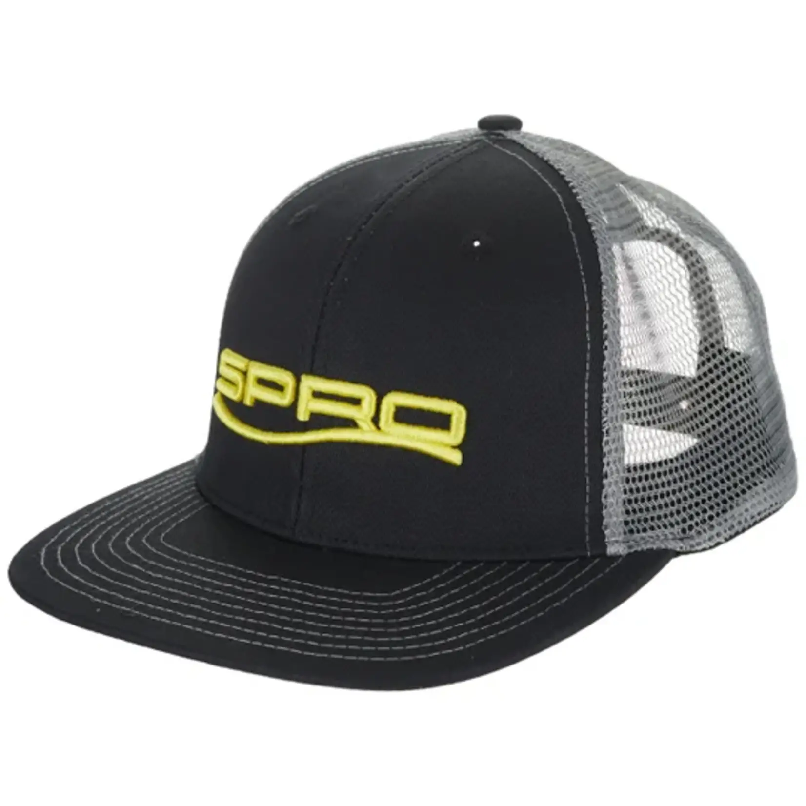 SPRO SPRO Trucker Hat Yellow Logo (Black/Gray)