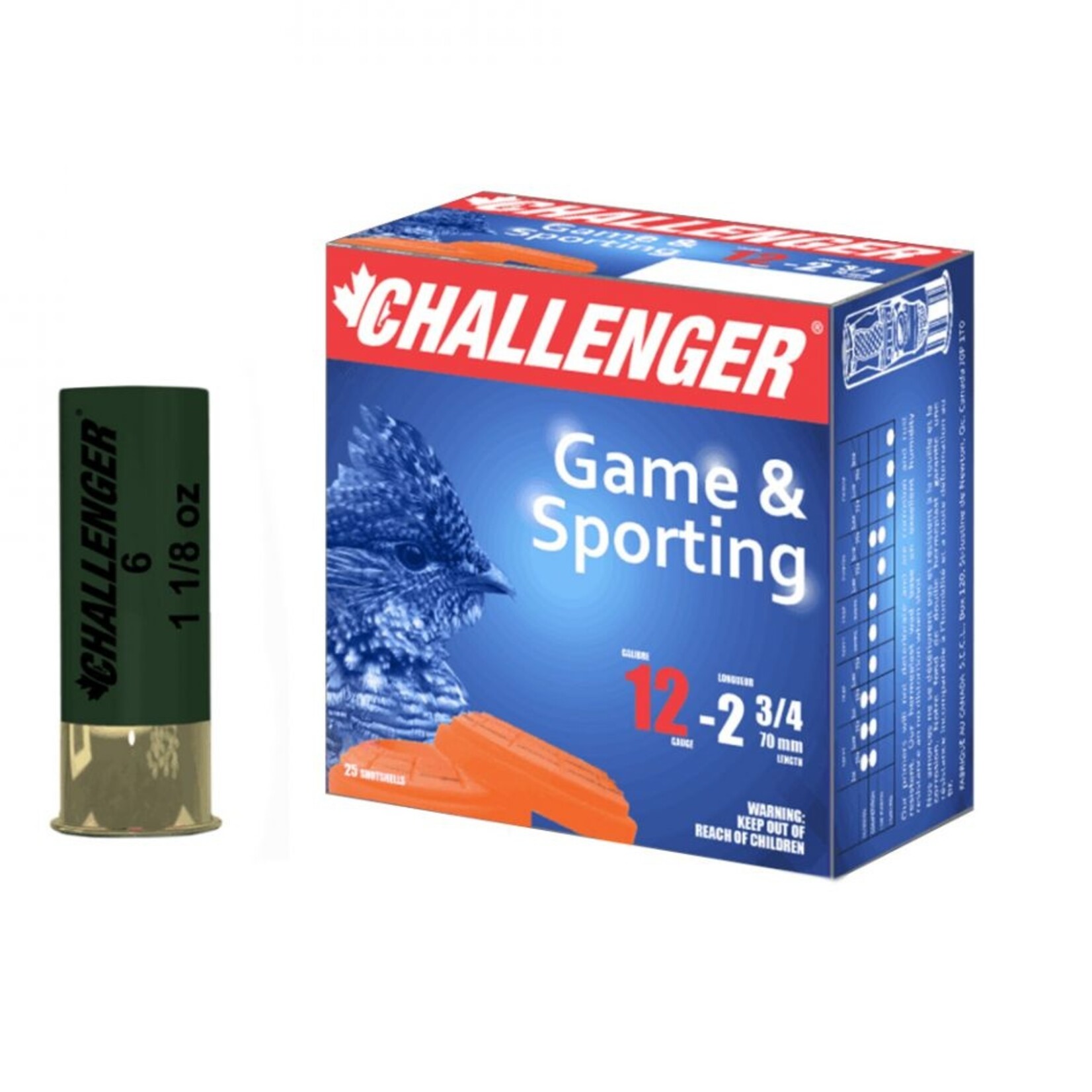 Challenger CHA 12 GA 2.75'' #5 Game Load 1 1/8oz
