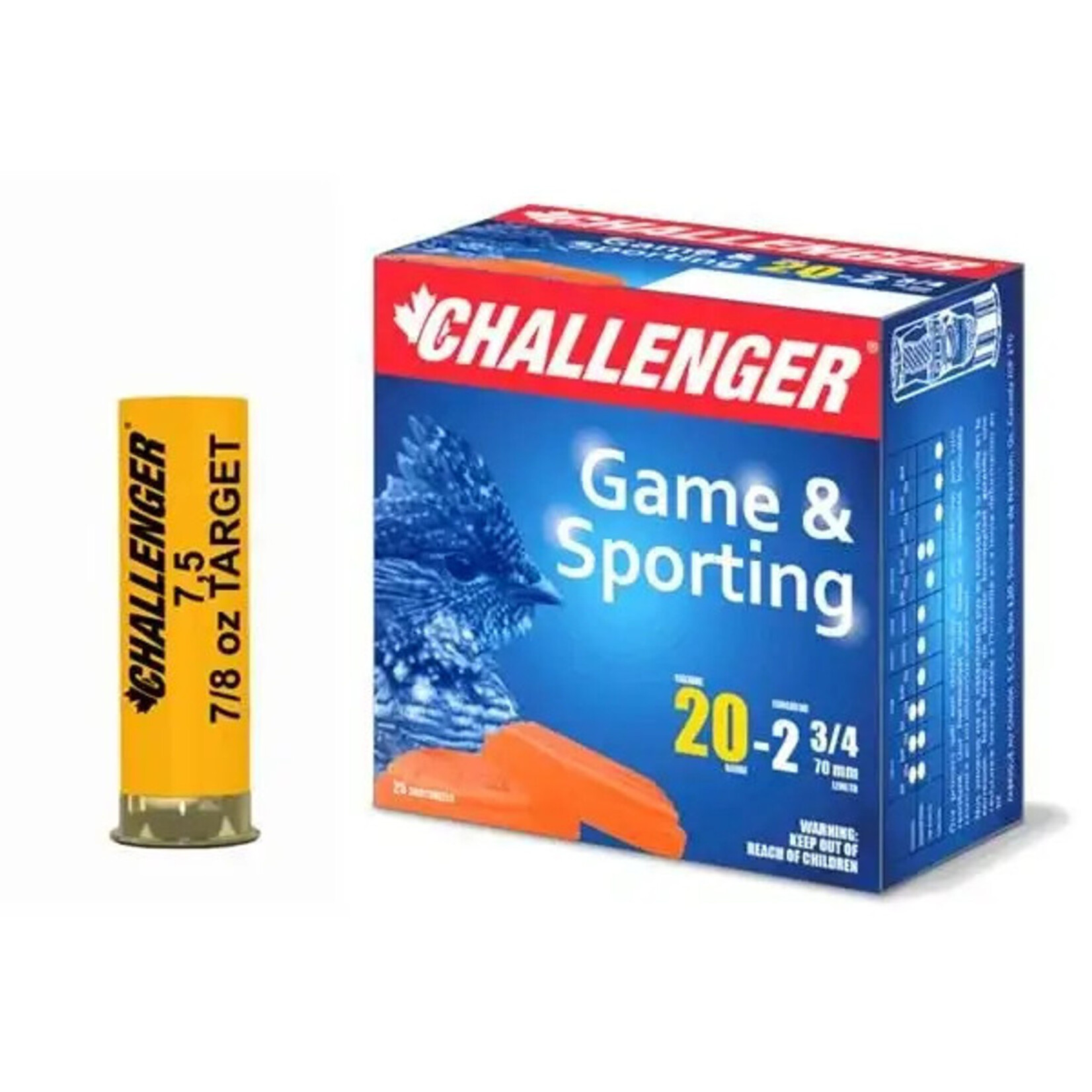Challenger CHA 20 GA 2.75" #7.5 Target Load 7/8oz