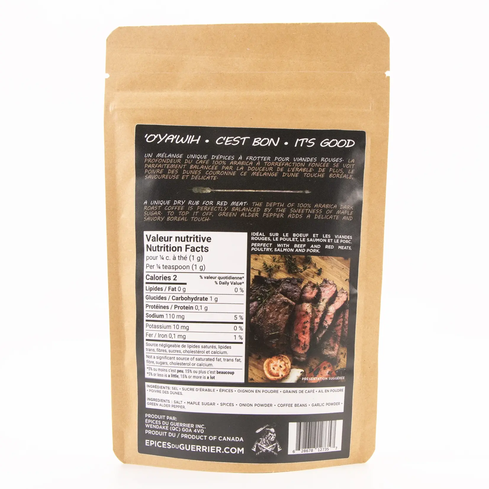 Épices Du Guerrier Rub A Steak Au Café (100g)
