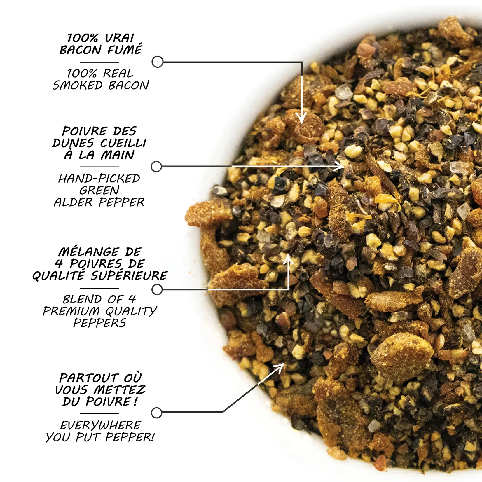 Épices Du Guerrier Bacon & Pepper Mix (80g)