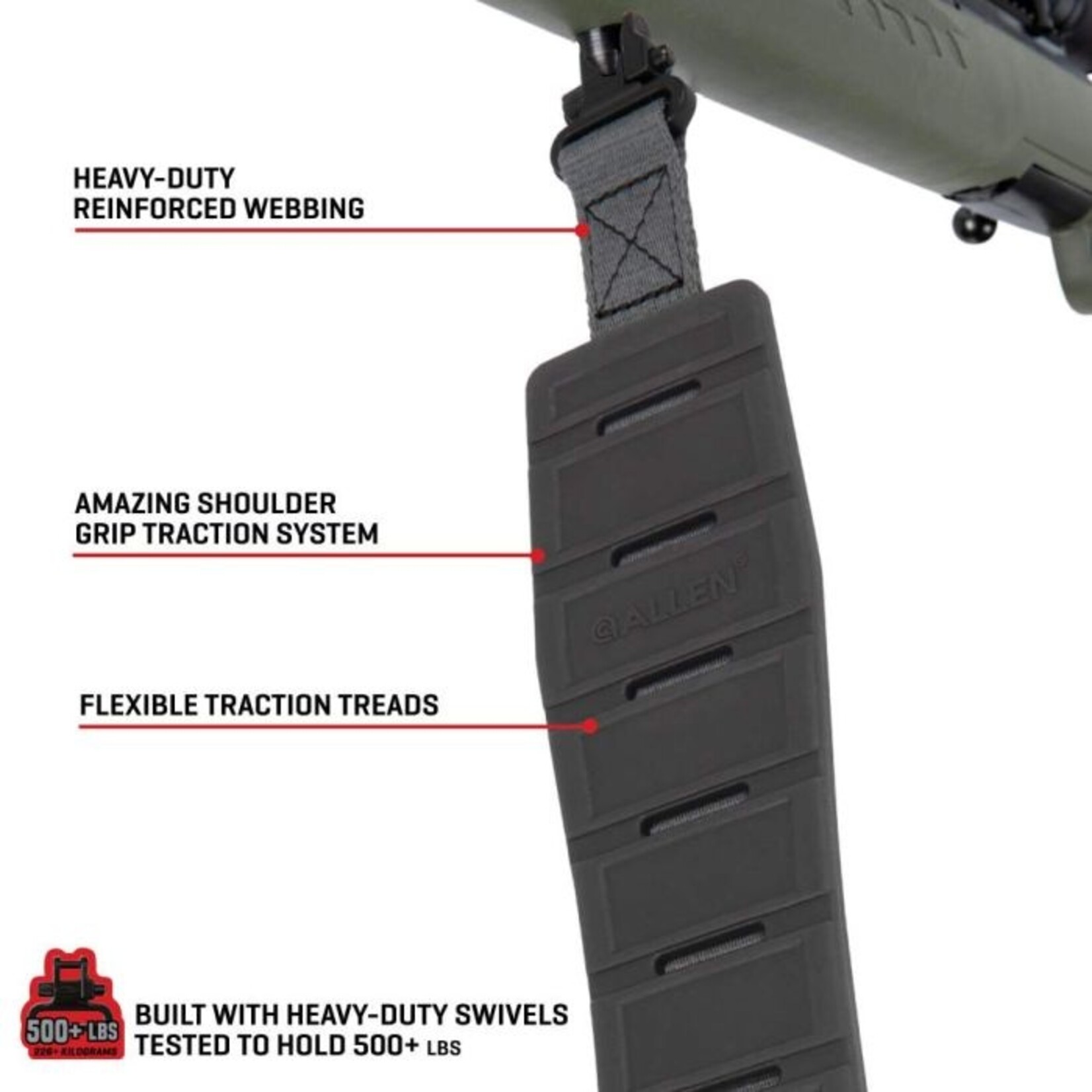 Allen Klng Traction Molded Rubber Sling - Midnight Gray