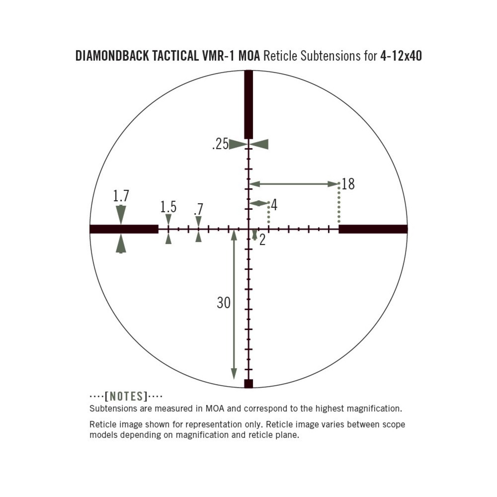 Vortex Vortex DIAMONDBACK Tactical 4-12x40 SFP VMR-1 MOA