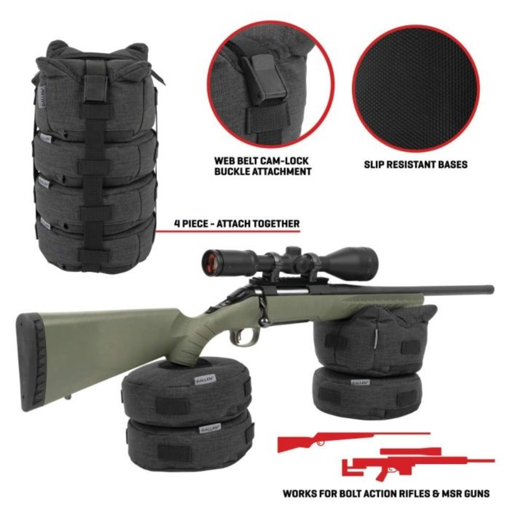Allen Allen Eliminator Stacker Shooting Bag: 4 Piece