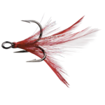 VMC VMC Dressed X-Rap Treble Black Nickel/ Red Feathers