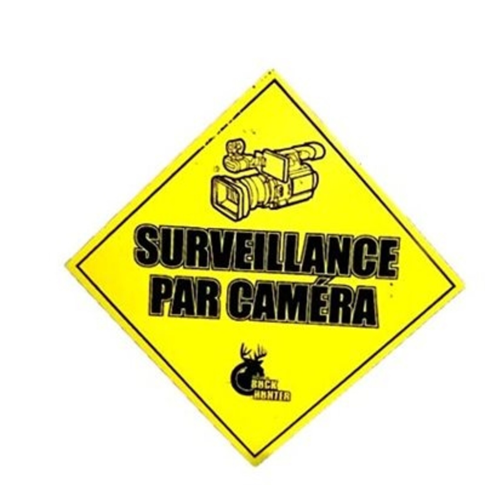 Buck Hunter Affiche Coroplast Surveillance Par Camera