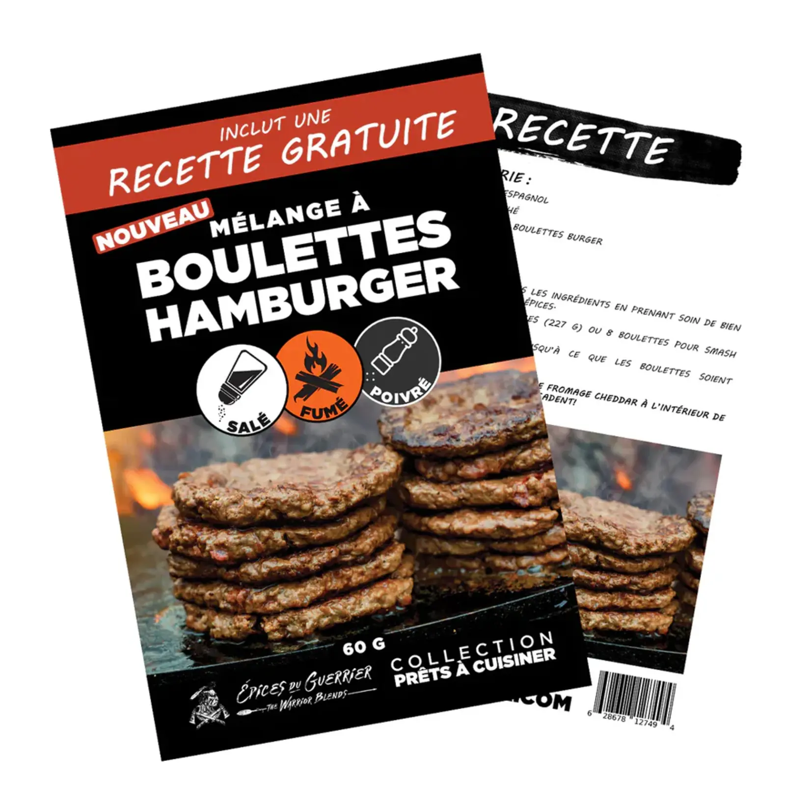 Épices Du Guerrier Mélange Épices  à Hamburger - 60g