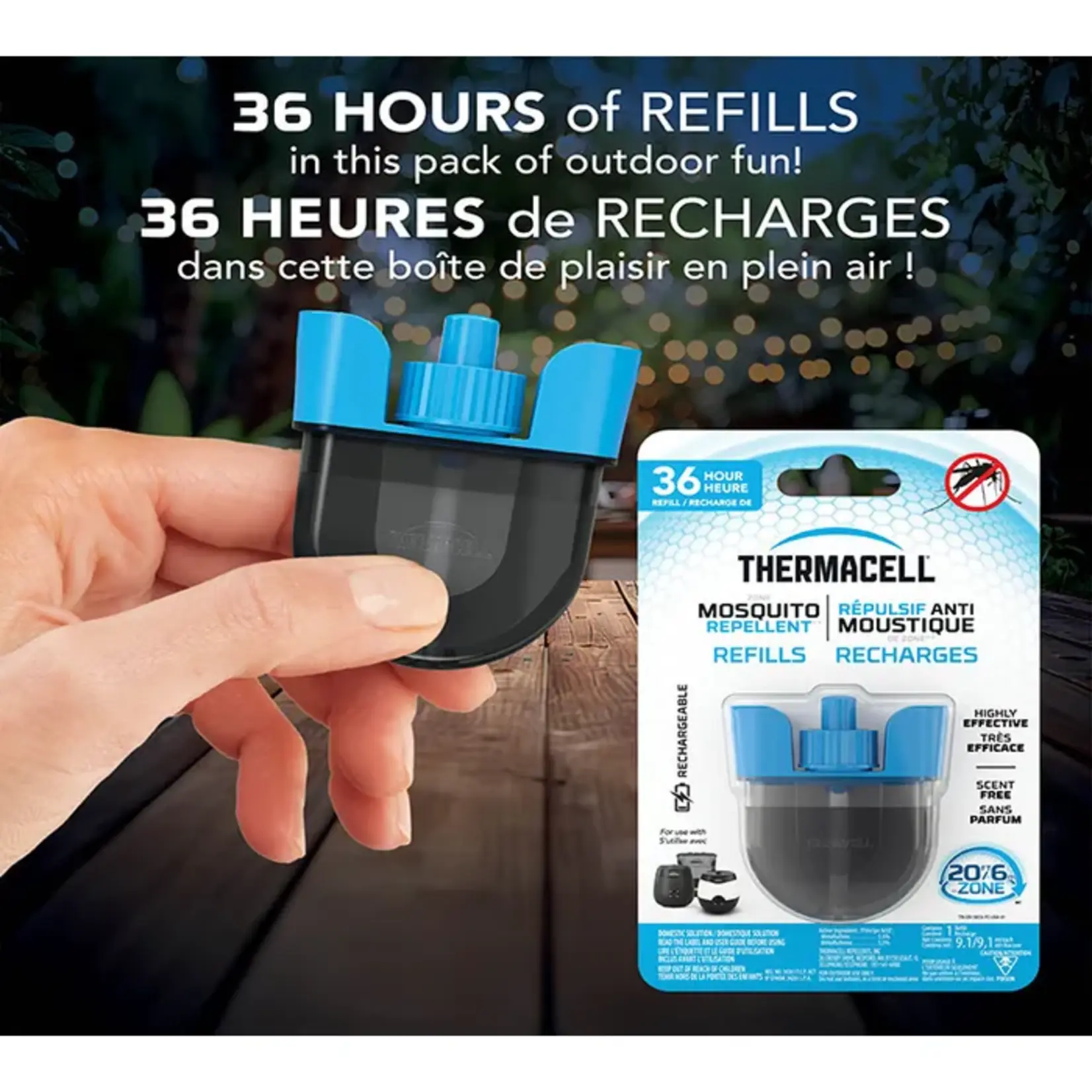 Thermacell Thermacell Recharge anti-moustiques rechargeable - 36 heures