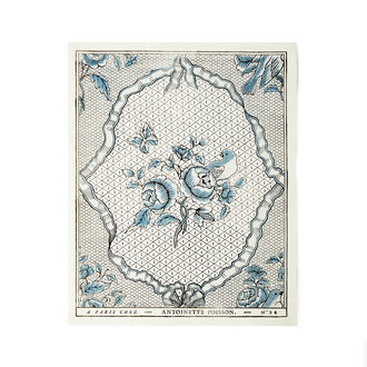 Antoinette Poisson Rubans et Oiseaux Domino Paper (Black Blue)