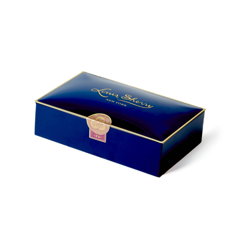 Louis Sherry Truffle Tin 12-Piece, Ming Blue