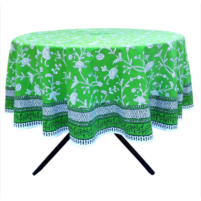 Tablecloth English Green 70 Round The Paris Market Tablecloth English Green 70 Round, Green Round Tablecloth