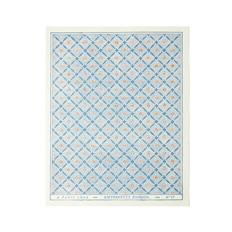 Antoinette Poisson Fleurs Rubans et Points Domino Paper (Blue)