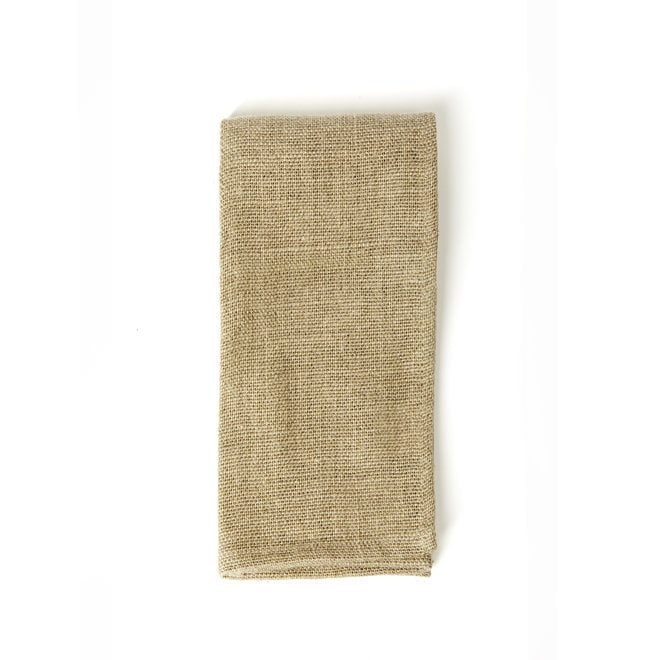 French Monogramme Striped Border Linen Dish Towel by Thieffry Freres & Cie