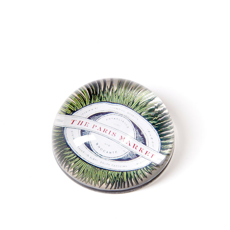 The Paris Market Paris Market x John Derian Round Paperweight, Palm Fronds