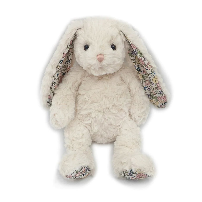 Faith Cream Floral Bunny Plush