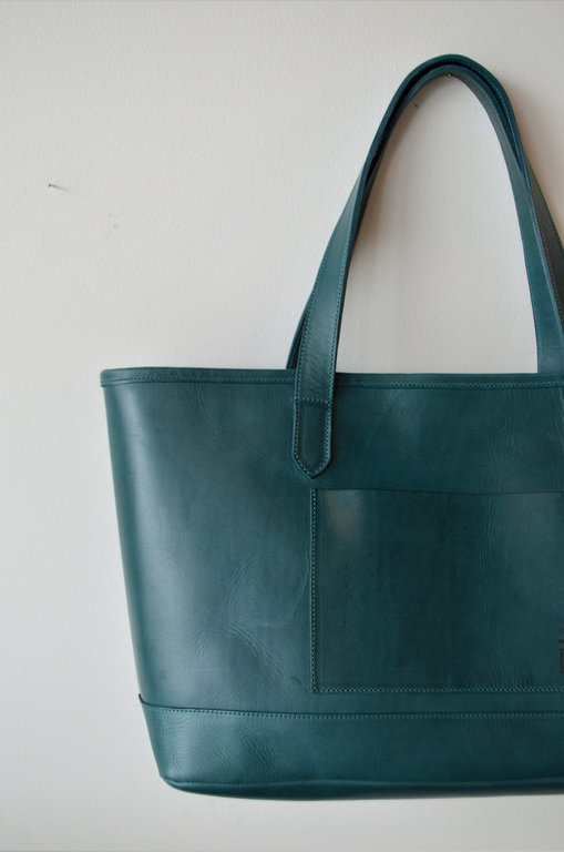 Dreamers Supply Company Dreamers Leather Tote | Prussian Blue