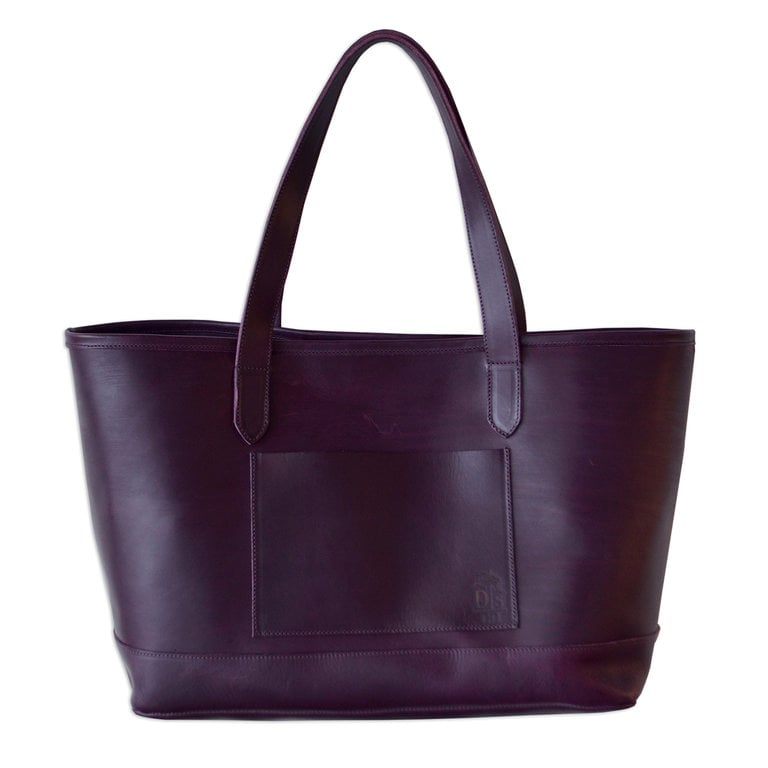 Dreamers Supply Company Dreamers Leather Tote, Aubergine
